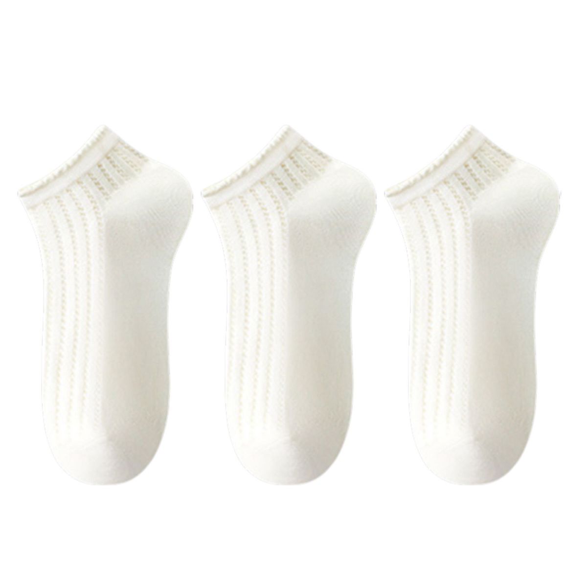 Anna-Kaci Women's 3-Pack Minimalist Knit Ankle Socks Mixed Pattern Design Soft Cotton Low-Cut Style - thumbnail 7