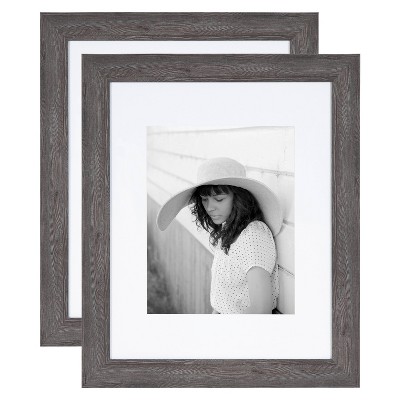 16" x 20" Edson Wall Frame Gray - Kate & Laurel All Things Decor