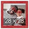 PosterPalooza | Square Shabby Chic Red Picture Frame - UV Acrylic, Foam Board Backing, Hanging Hardware - 2 of 4