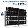 5-Tier or 4-Tier Metal Storage Shelves, 70.8" Wide Adjustable Wire Rack with 265LB per Shelf Capacity, for Garage, Pantry & Kitchen Organization - 3 of 4