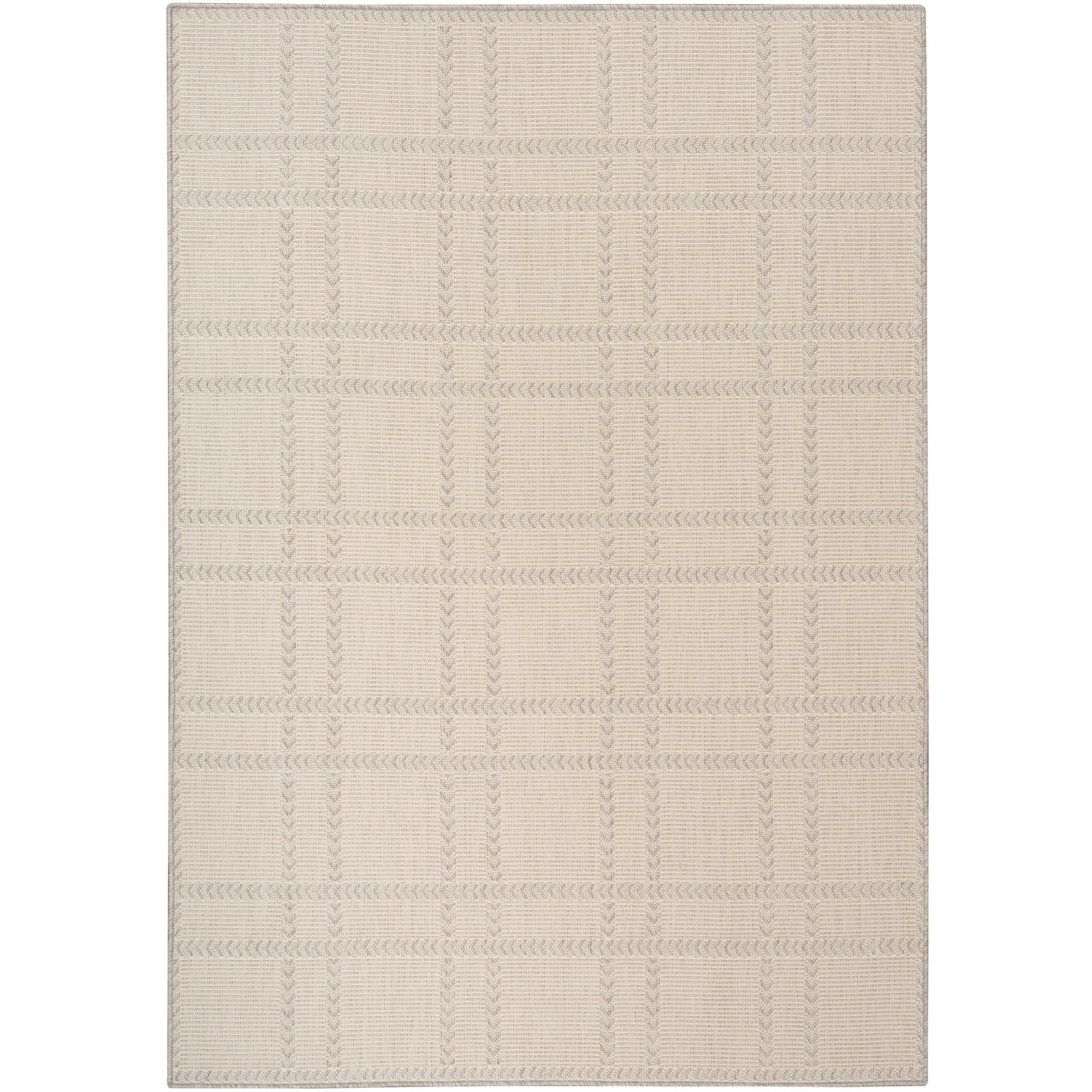 Nourison Horizon Indoor/Outdoor 6' x 9' Grey Modern Rug