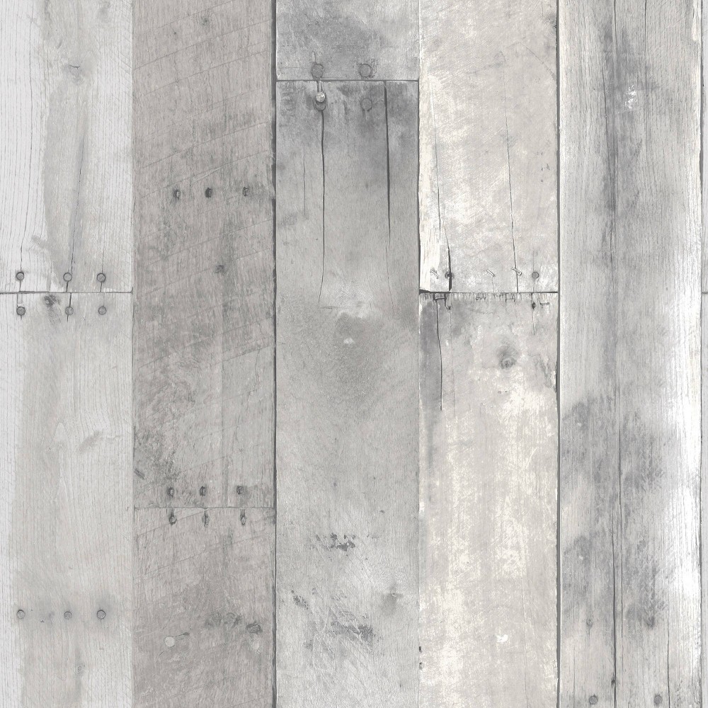 Photos - Wallpaper Reclaimed Wood Peel & Stick  Gray - Threshold™