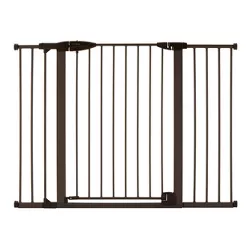 Toddleroo by North States Riverstone Extra Tall And Wide Baby Gate - Graphite -  29.75"-52" Wide