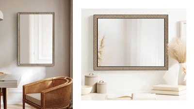 Soniva 20x30 Gold Embossed Ornate Rectangular Wall Mirror