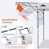 EAGLE PEAK 17x10ft Pop Up Canopy with Awnings, Heavy Duty Instant Beach Sun Shelter with Adjustable Dual Half Awnings, 4 Sandbags - 4 of 4