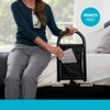 Stander BedCane with Wooden Base & Organizer Pouch, Senior Bed Rail, Black - 3 of 4
