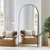 Spassway 69"H x 24"W Arched Versatile Decorative Aluminum Alloy Mirror Art Designs for Living Room Bedroom Entryway Office Home Black/Gold Available - 3 of 4