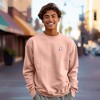 Dalix Ghost Embroidery Relaxed Crewneck Sweatshirt Soft Fleece Fit Lounge Mens - 3 of 4