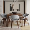 Sapphtopaz Dining Table Kitchen Table 60" Wooden Rectangular Dining Table with Wood Legs for Kitchen, Dining Room - 4 of 4