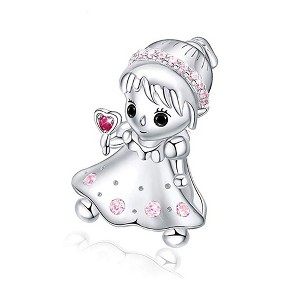 Baby Girl or Boy Charm European Bead CZ Sterling Silver Ginger Lyne Collection - 1 of 4