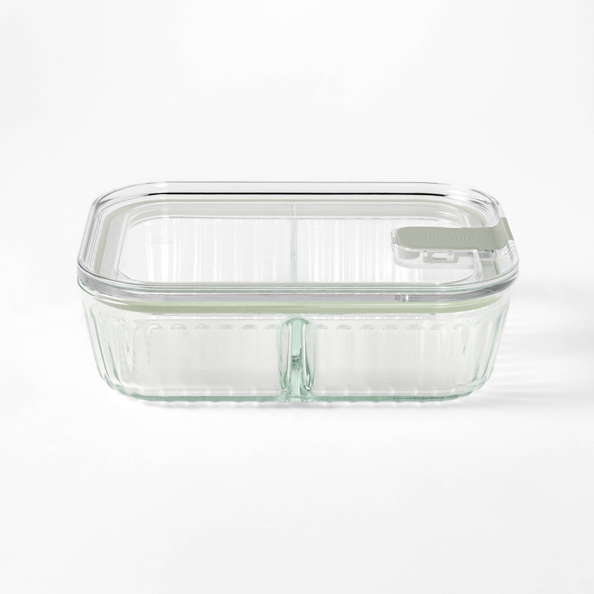 Divided Bento Glass Meal Prep Food Storage Container - Figmint