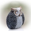 13" Solar Owl Magnesium Oxide Statue Gray - Alpine Corporation - 4 of 4