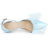 Allegra K Women's Mesh Bow Tie Ankle Strap Stiletto High Heels Pumps - 4 of 4