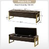 Octavio Modern Upholstered Flip Top Storage Bench with Metal Legs|ART OF LIVING DESIGNS - 3 of 4