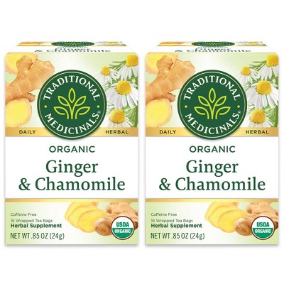 Traditional Medicinals Ginger with Chamomile Organic Tea - 32ct