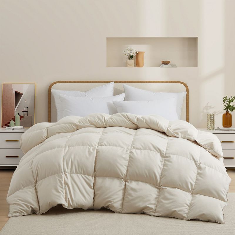 Peace Nest White Goose Down Comforter Duvet Insert Soft 360 Thread Count Fabric, 1 of 7