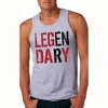 Mens Legendary Leg Day Tank Top Funny Lifting Workout Exercise Shirt - Crazy Dog Men's Tank Top - 2 of 4