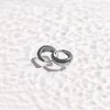 EVRY JEWELS WATERPROOF Gold or Silver Plated Stainless Steel Teardrop Small Curve Hoop Earrings - 3 of 3