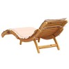 vidaXL Sun Lounger with Cushion Beige Solid Wood Acacia - 4 of 4