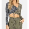 Women's ASYMMETRIC SHIRRED TIE CROP - ENDLESS BLU. - 2 of 4