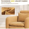 Heynemo Swivel Barrel Chair, Accent Chair with Solid Wood Base, Comfy Sofa Chair with Adjustable Headrest, for Living Room, Bedroom, Camel - 4 of 4