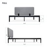 Full KERT Metal & Wood Platform Bed Frame with Upholstered Headboard, Mellow - 2 of 4