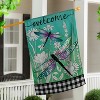 Evergreen Dragonflies and Wildflowers LInen House Flag 28 x 44 Inches Outdoor Decor for Homes and Gardens - 2 of 4