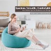 Itopfox Premium Corduroy Bean Bag Chair Cover - Soft, Washable, and Durable Stuffed Animal Storage Solution for Adults and Kids in Cyan - 3 of 4