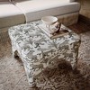 Raji Leopard Jacquard Upholstered Ottoman - 2 of 4