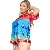 LA LEELA Button Down Shirt for Women Casual Summer Beach Party Blouse Short Sleeve Tropical Vacation Button Up Dress Hawaiian Shirts - 3 of 4