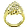 Slickblue IP Gold Stainless Steel Ring, Women's Ring, Clear CZ Stones, Pave Style, Sizes 5-10 - 3 of 4