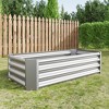 Okak Rectangular Metal Raised Garden Bed Durable Outdoor Planter Box for Vegetables, Flowers, Herbs, 47"/70"/91"W, 3 Colors - 3 of 4