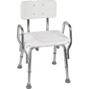 DMI Shower or Bath Seat, FSA and HSA Eligible,  Adjustable Height, 350 lb capacity, White - 1 of 1