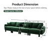 Modern Boucle 4-Seater Sectional Sofa, Sculptural Style Couch with Armrests and Cylindrical Legs, Fabric Couch with Plush Cushion-Coolbibila - 4 of 4