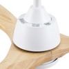 YUHAO 52 in. Indoor Modern and Farmhouse Soild Wood Blades Reversible DC Motor Ceiling Fan with Light and Remote Control - 4 of 4