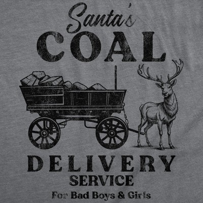 Мужские футболки Crazy Dog T-Shirts, Inc. Mens Funny T Shirts Santas Coal Delivery Service Sarcastic Xmas Graphic Tee for Men - Crazy Dog Men's T Shirt Gift For Christmas Dark Grey L — фото 2