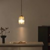 Rennnsan Norrise 8" H 1 - Light Dome Textured Smoke Glass Modern Dimmable Pendant in Gold - 4 of 4