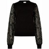 Women's Lace Arm Crew Neck Jumper - APRICOT - 4 of 4