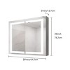 Medicine Cabinet With Lights,Recessed Medicine Cabinet With Mirror,Surface Mount Bathroom Cabinet,Glass Shelf Cabinet,Shaving Cabinet-The Pop Home - 4 of 4