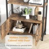 Arched Bookshelf, Bookcase Display Racks Tall Standing Bookshelves, 4 Tier Book Shelf Board and Studry Metal Frame, Accent Bookshelf for Living Room - 4 of 4