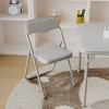 Boys and Girls Folding Table and Chair Set of 3, Featuring a Portable Table and Chairs with Ssoft Pu Cushions. No Assembly is Required - 4 of 4
