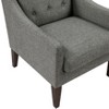 Okak Accent Chair Contemporary Living Room Chair with Upholstered Button-Tufted Fabric Cushion Comfy Armchair for Reading Room Bedroom - 3 of 4