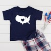 The Juniper Shop USA Heart Outline Youth Short Sleeve Tee - 2 of 2