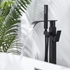 WOWOW Brass Waterfall Single-Handle Floor Mount Freestanding Bathtub Faucet with Hand Shower - 4 of 4