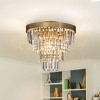 ALOADECOR 3-Light 13" Glam Tierd Flush Mount With Crystal Accents - 2 of 4