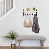Sorbus 16 Inch Floating Wall Shelf with 5 Heavy Duty Hooks – for Entryway, Bathroom, Bedroom, Kitchen, or Mudroom - 2 of 4