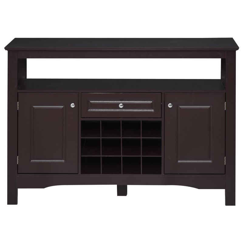 HOMCOM Modern Sideboard, Wooden Kitchen Buffet Cabinet with Drawer and 12-Bottle Wine Rack for Living Room, 4 of 7