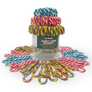 4E's Novelty Christmas Candy Canes, 100 Count Multi Colored Xmas Candies Canes Individually Wrapped, Christmas Candy Cane - 1 of 4