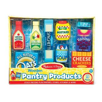 Melissa & Doug Wooden Pantry Products Play Food Set (9pc)