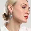 SOHI Women's Metallic Silver The Hamsa Drop Earrings - 4 of 4